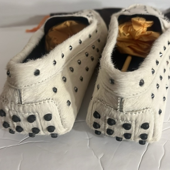 Tod”S Canel fur Loafers with Swarovski Stones size 39 1/2 like new - Picture 9 of 15